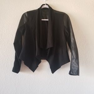 BlankNYC cropped draped front jacket size xl